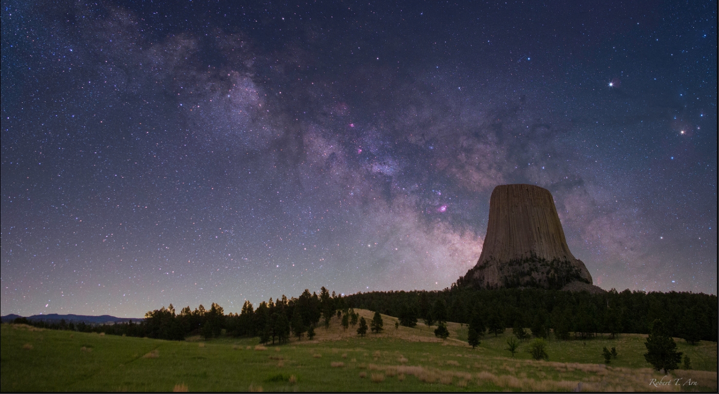 Devil's Tower Night Sky Photography by Robert Arn