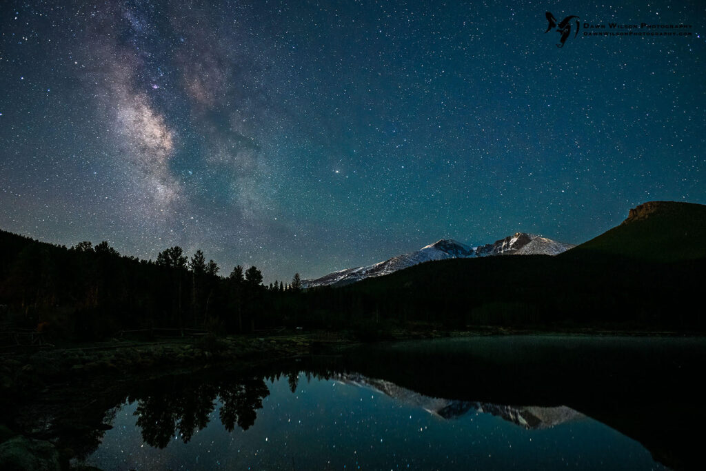 The Milky Way Galaxy above Lilly Lake in Rocky Mountain National Park – Photo by Dawn Wilson.